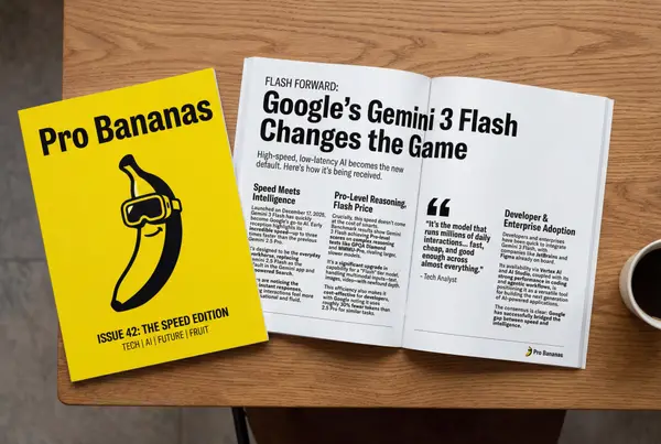 Use search to find how the Gemini 3 Flash launch has been received. Use this… — Nano Banana Pro prompt by @NanoBanana
