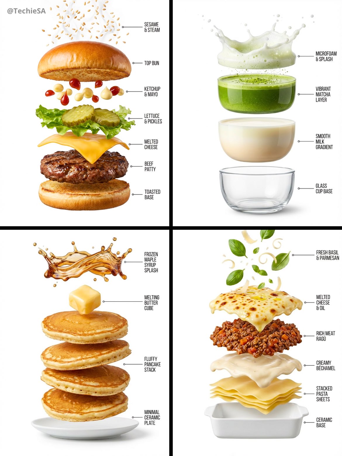 Create a hyper-realistic exploded vertical infographic composition of [FOOD].… — AI-generated image by @TechieBySA using Nano Banana Pro