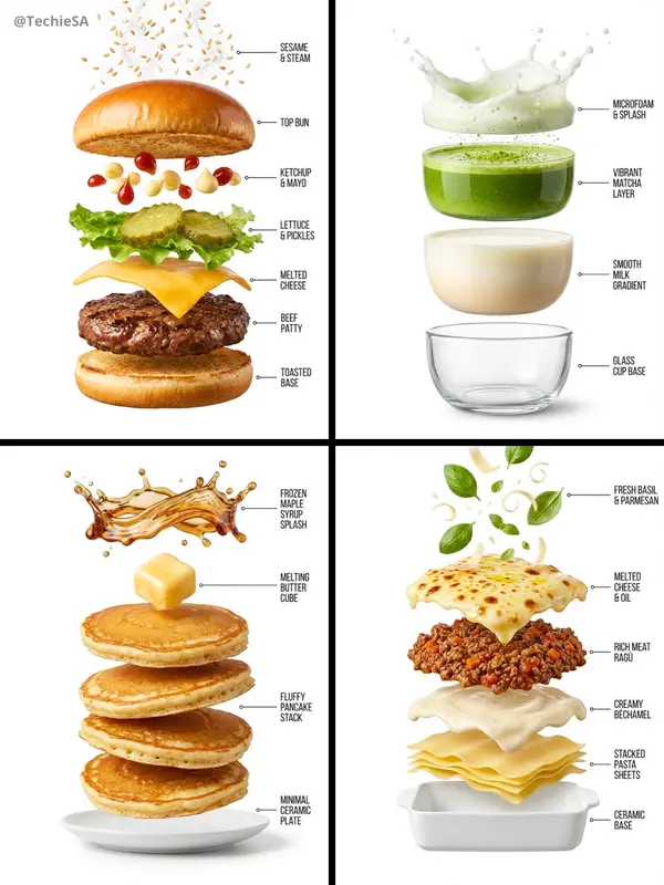 Create a hyper-realistic exploded vertical infographic composition of [FOOD].… — Nano Banana Pro prompt by @TechieBySA