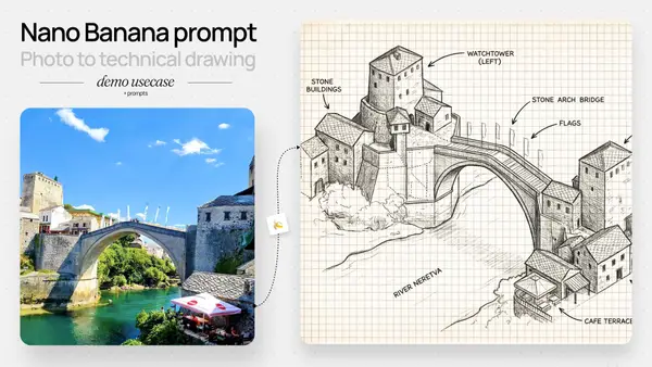 Create a hand drawn isometric schematic diagram of this street — Nano Banana Pro prompt by @AmirMushich