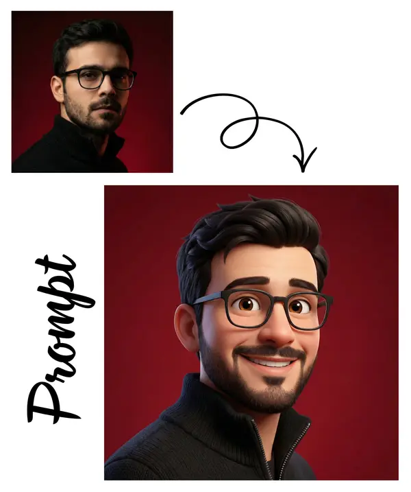Create a high-quality 3D avatar of the person in the uploaded image with a… — Nano Banana Pro prompt by @rovvmut_