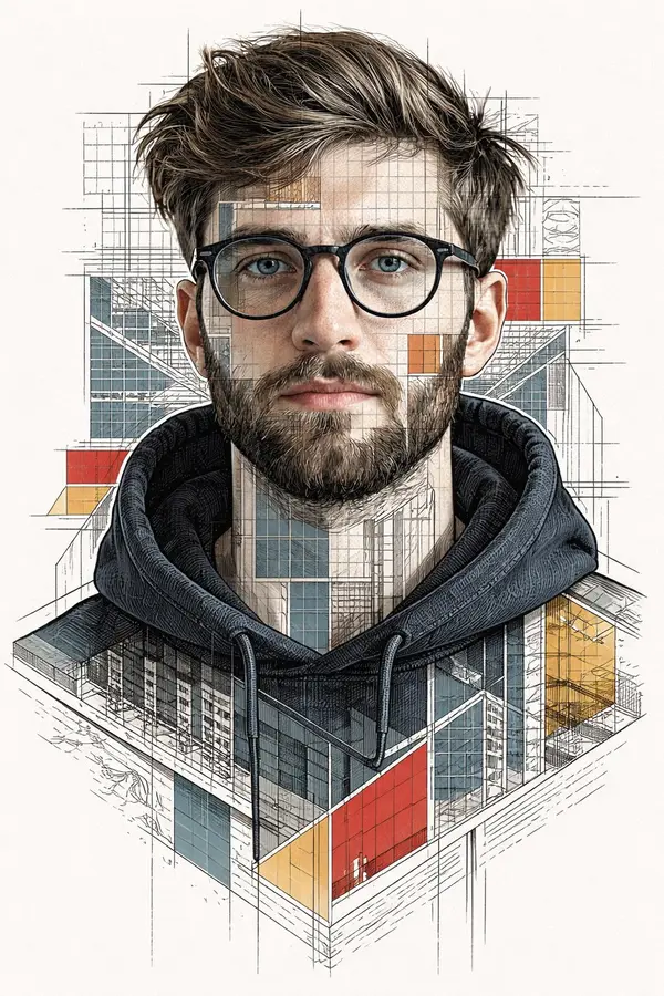Ultra-detailed stylized portrait using my face as reference. Intellectual,… — GPT Image 1 prompt by @Sheldon056