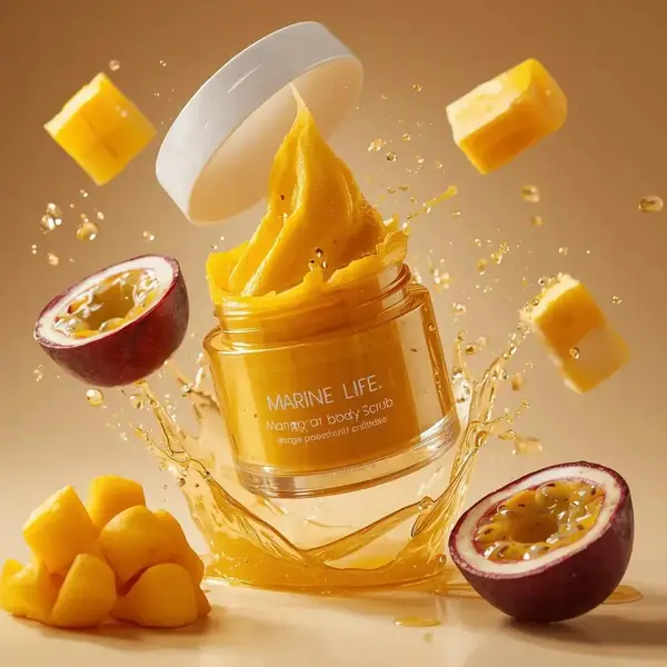 A hyperrealistic premium product photography scene of a transparent cosmetic… — Nano Banana Pro prompt by @oggii_0
