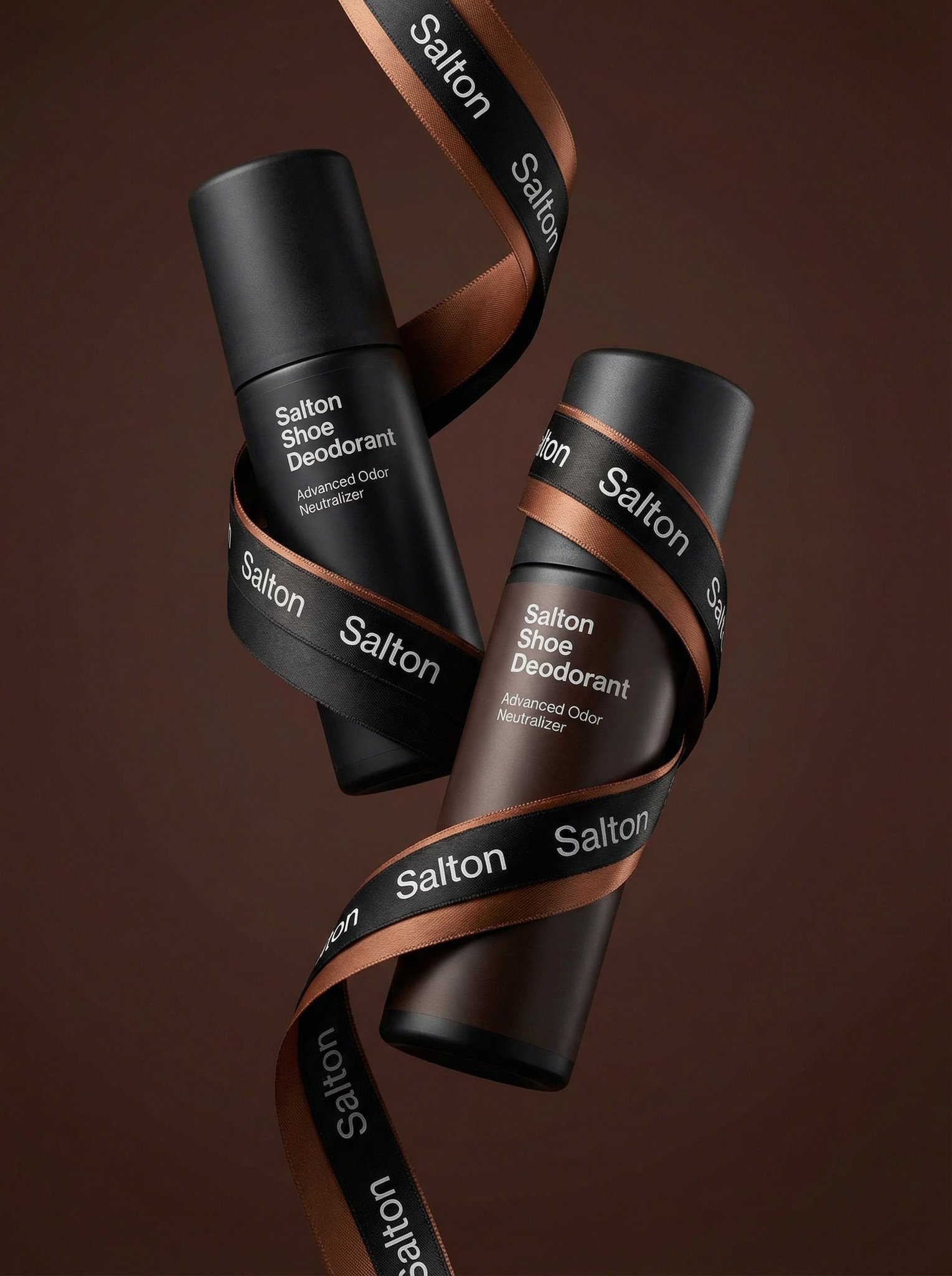 A product photo in a premium advertising style. Two tall matte bottles of… — AI-generated image by @harboriis using Nano Banana Pro