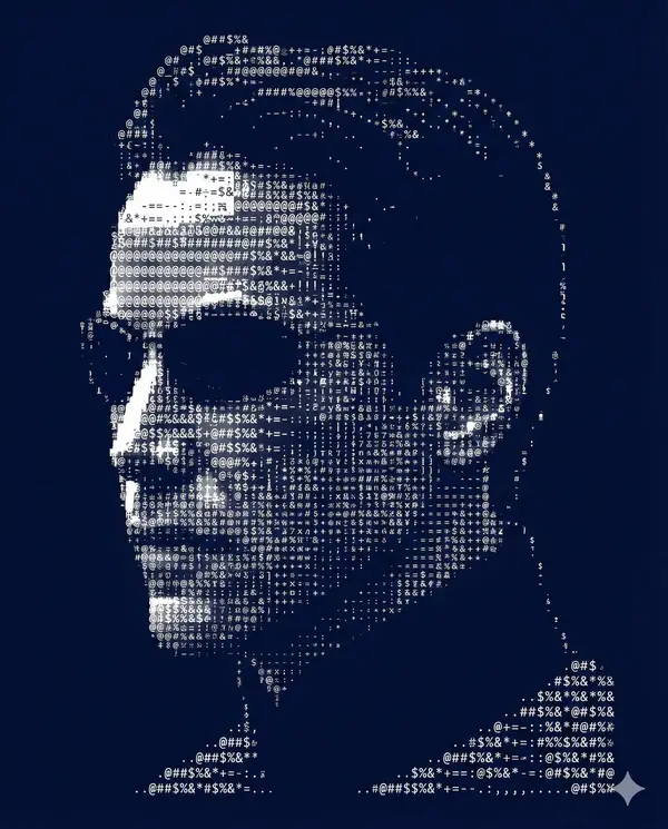 Create a typographic ASCII art portrait using the uploaded photo of a person as… — Nano Banana Pro prompt by @kaanakz