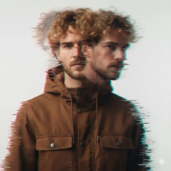 A double exposure, long exposure editorial photograph of a man Use image for… — Nano Banana Pro prompt by @iamsofiaijaz