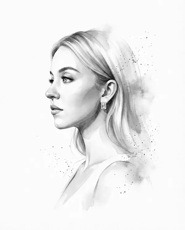 Transform the input photo into a refined monochromatic ink portrait on a pure… — GPT Image 1 prompt by @Naiknelofar788