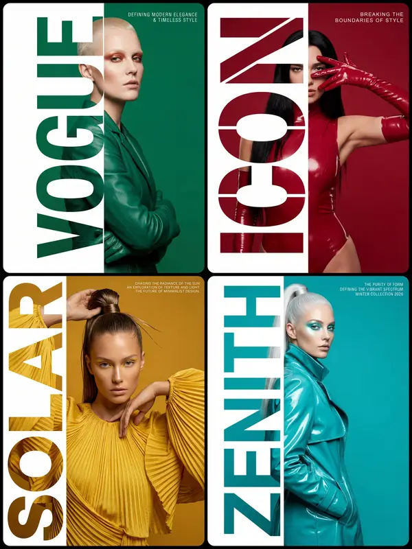 Style & Composition: High-fashion editorial typography poster with a strict 1:2… — Nano Banana Pro prompt by @Arminn_Ai