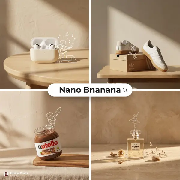 [product setup], minimalist product photo, clean warm studio scene, textured… — Nano Banana Pro prompt by @azed_ai