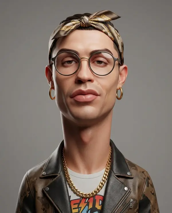 Create an exaggerated stylized 3D caricature character portrait with strong… — Nano Banana 2 prompt by @Naiknelofar788