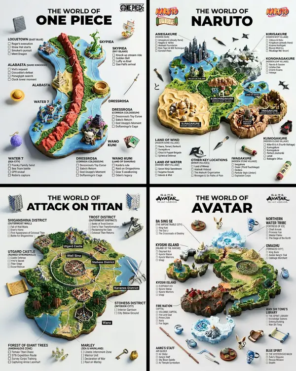A hyper-realistic 3D world guide infographic poster for [SHOW]. The fictional… — Nano Banana 2 prompt by @TechieBySA