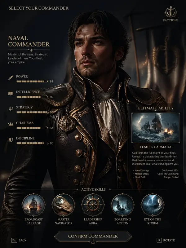 A cinematic AAA video game character selection screen for a dark fantasy /… — AI Model prompt by @kaanakz
