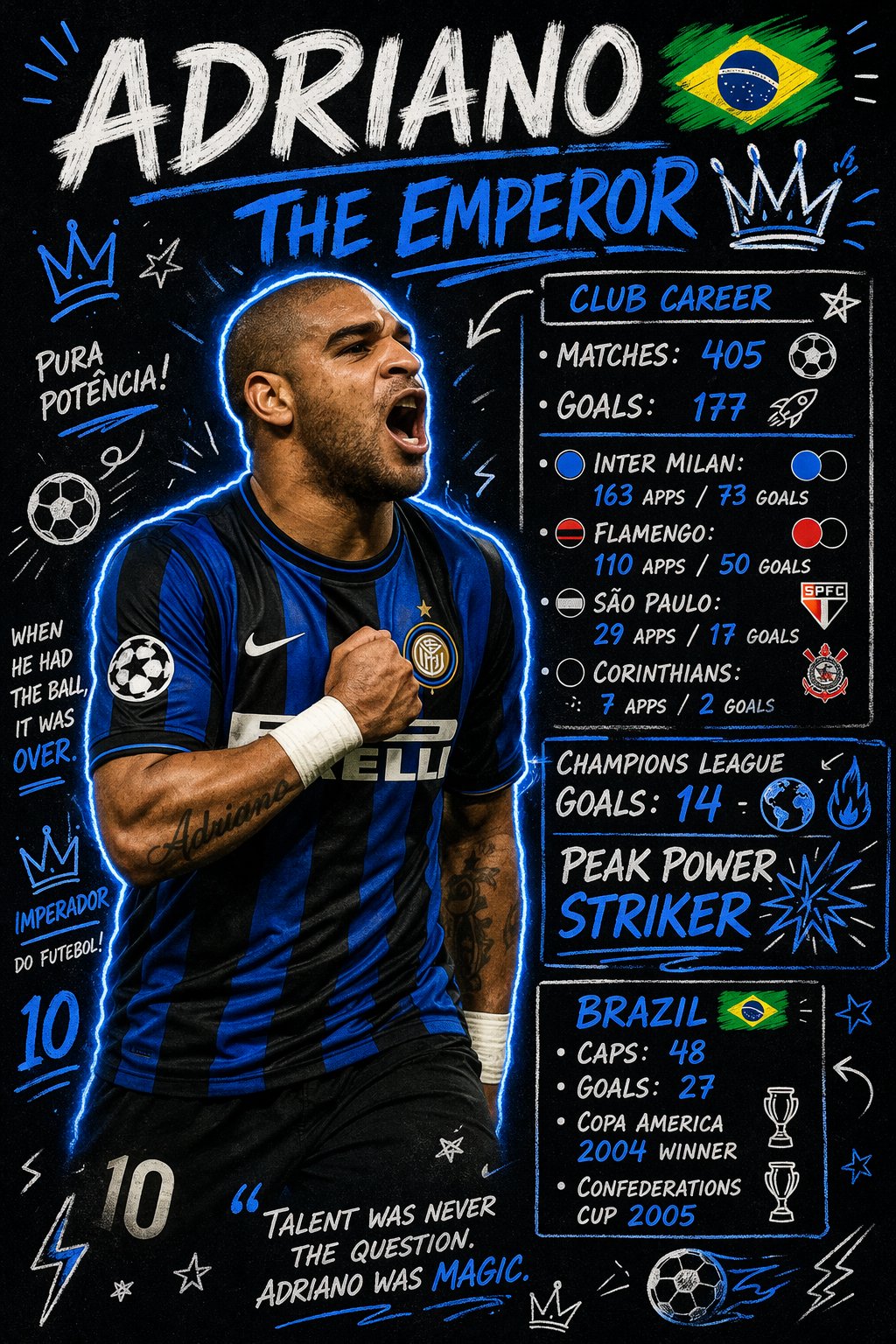 Create a scrapbook doodle-style football poster of…
