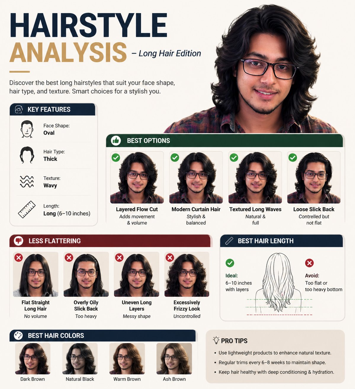 Create a professional "HAIRSTYLE ANALYSIS" infographic with a different male… — AI-generated image by @Gemalpha_88 using GPT Image 2