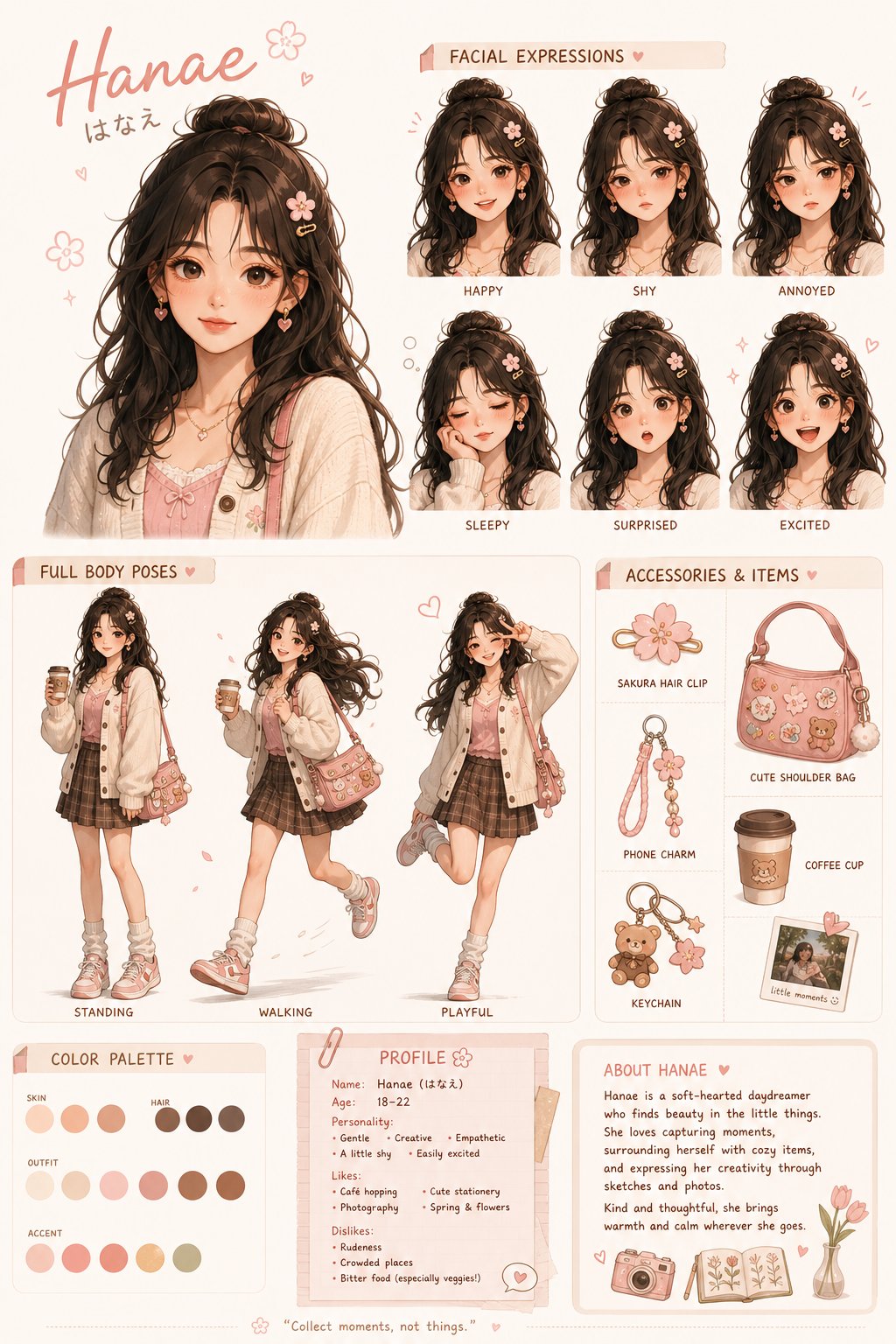 Create a cute female character design sheet inspired by the uploaded image.… — AI-generated image by @xRahultripathi using GPT Image 2
