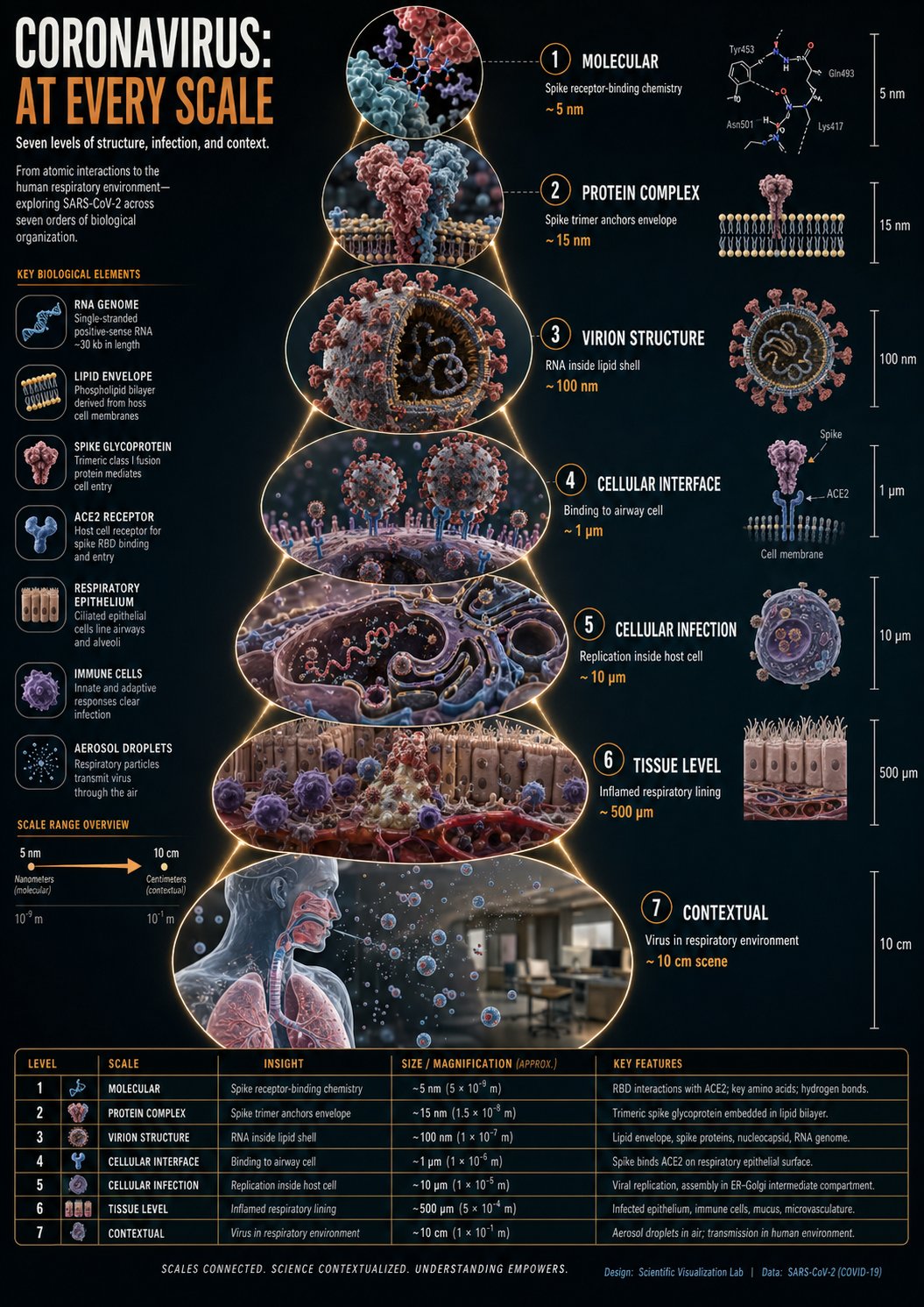 instructions> [SUBJECT]=Coronavirus. A hyper-realistic 3D zoom-sequence… — AI-generated image by @Gdgtify using GPT Image 2