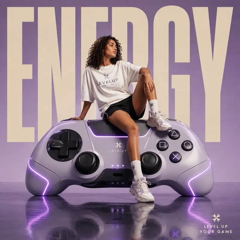Luxury futuristic streetwear campaign poster featuring a confident athletic… — GPT Image 2 prompt by @AIwithkhan