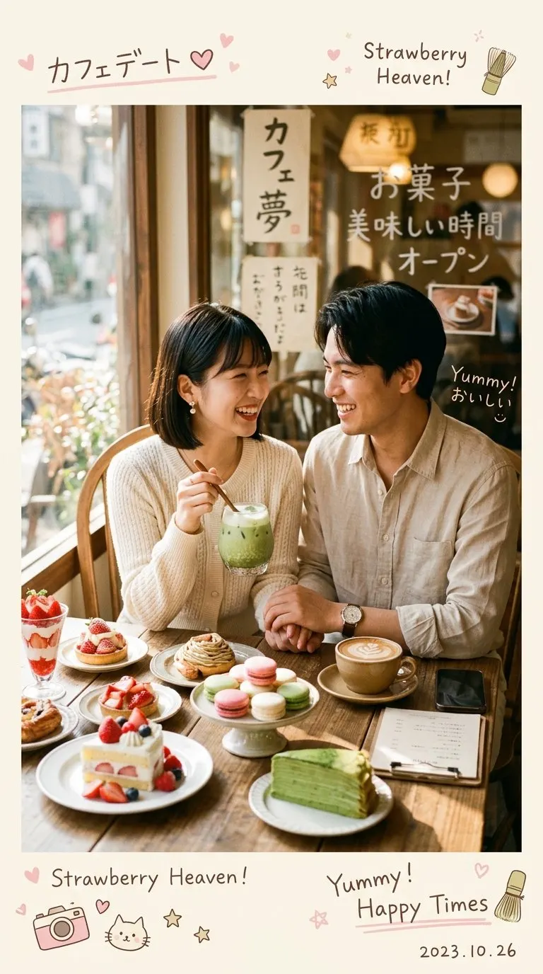 Ultra-realistic cozy Japanese-Korean café photography featuring a cute young… — GPT Image 2 prompt by @sha_zdiii