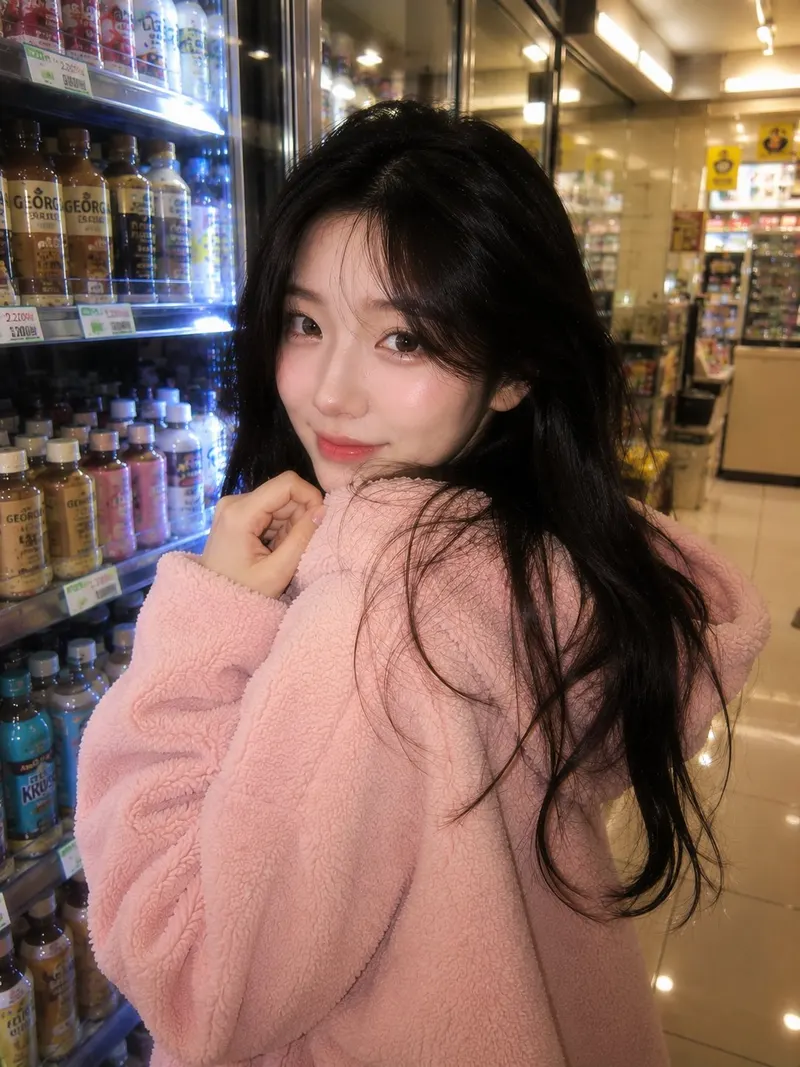 Ultra-realistic cozy Korean convenience store portrait of a beautiful Korean… — GPT Image 2 prompt by @john_my07