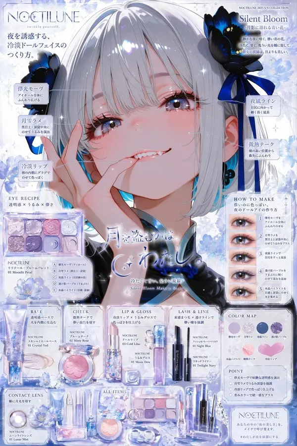 キャラクターのビジュアルをそのまま活かした「ファッション誌のメイクレシピ風イラスト」が作れるプロンプト作りました‼️✨( *´﹀` *)… — Nano Banana Pro prompt by @danierunobobu