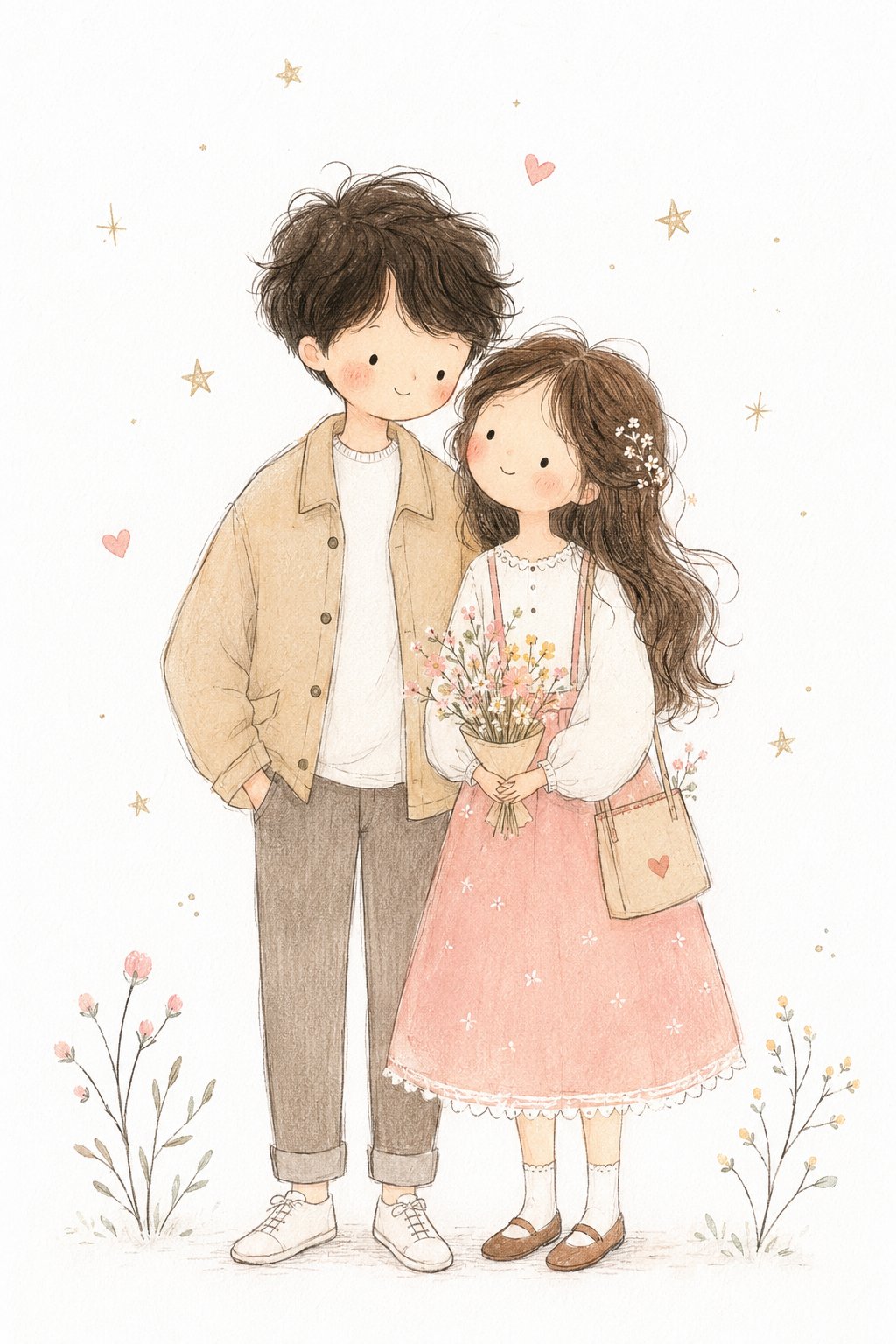 Transform the photo into a delicate minimalist hand-drawn children’s… — AI-generated image by @MissDelulu9 using GPT Image 2