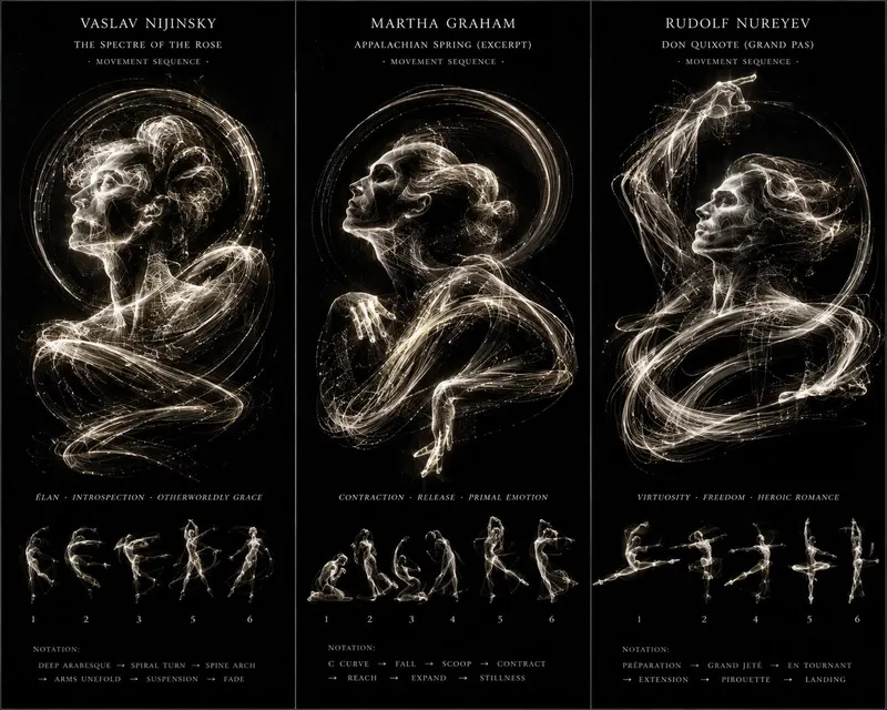 <instructions> input = 3 legendary dancer/choreographer input = ai inferred… — GPT Image 2 prompt by @Gdgtify