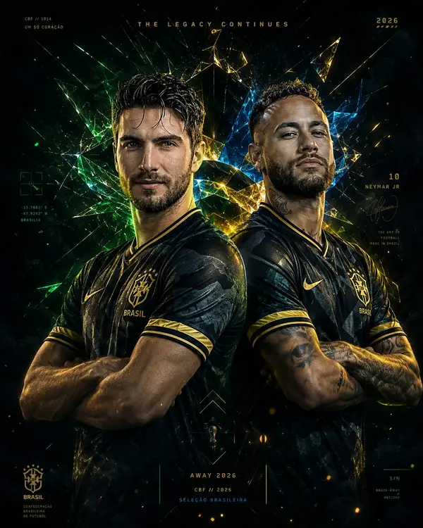 Create an ultra premium hyperrealistic brazilian football poster in 4K Ultra HD… — AI Model prompt by @RizwanAly07