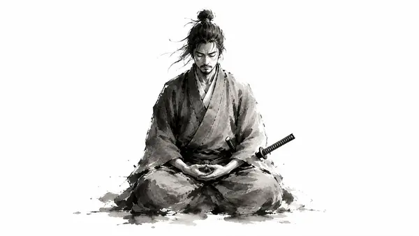 Japanese sumi-e ink painting of [SUBJECT] on a pure white minimalist… — AI Model prompt by @aleenaamiir