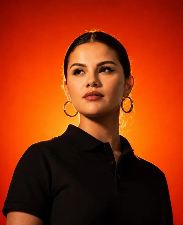 Ultra-realistic studio portrait photography, confident fashion model wearing a… — Nano Banana Pro prompt by @Sairah_0