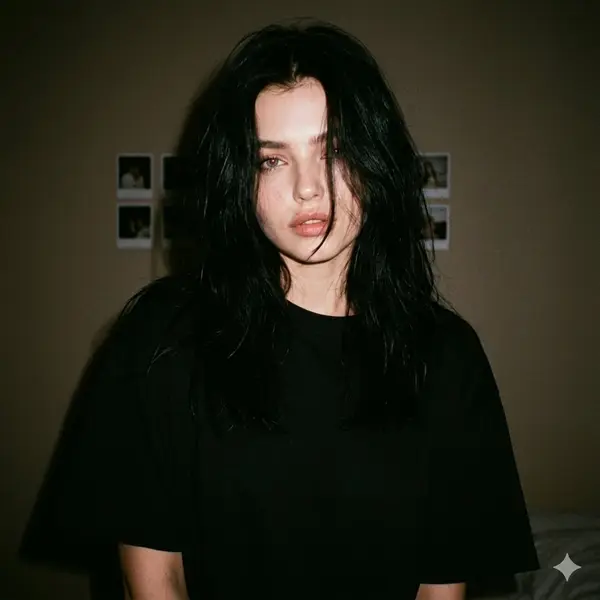 A young woman with the same unchanged face, pale soft complexion, captured in a… — Nano Banana 2 prompt by @Ozayrr_irl