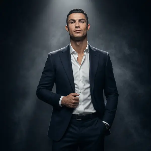 Photorealistic luxury fashion portrait of an athletic male executive standing… — GPT Image 2 prompt by @john_my07