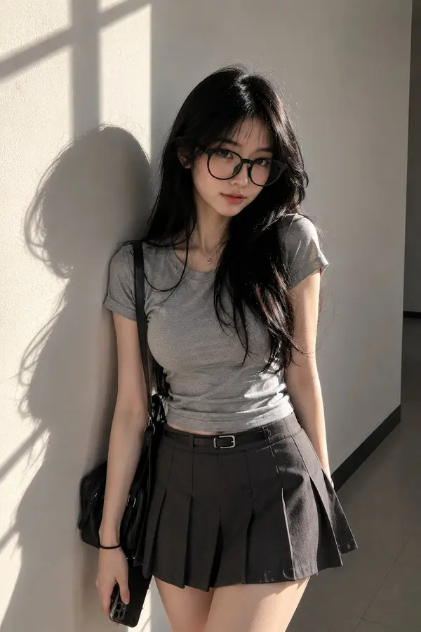 Ultra-photorealistic candid portrait of a young East Asian woman standing… — GPT Image 2 prompt by @john_my07