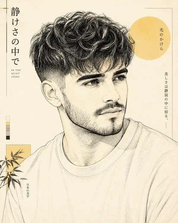 Transform the person in the photo into Contemporary Japanese line-art… — GPT Image 2 prompt by @Shorelyn_