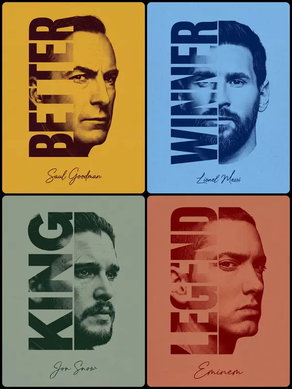 Typographic Portrait Poster With Nano Banana Pro - Prompt: A professional… — Nano Banana Pro prompt by @Arminn_Ai