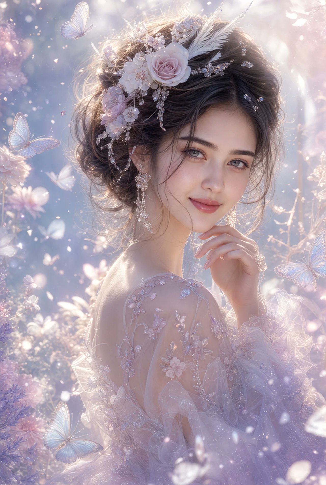 Ultra-realistic ethereal fantasy portrait of a breathtaking young woman with… — AI-generated image by @HaniaAi12 using GPT Image 2