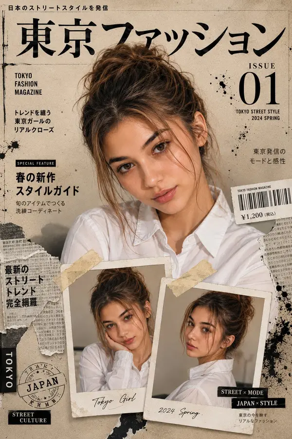 Create 8K Ultra-cinematic premium Japanese fashion cover using ref image as… — GPT Image 2 prompt by @saniaspeaks_