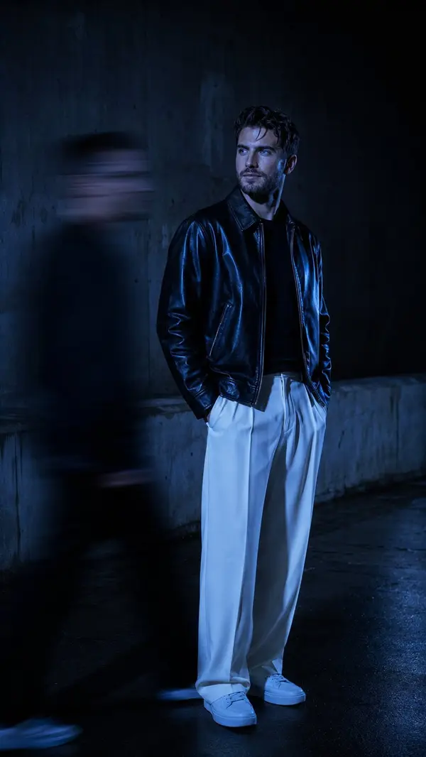 Ultra-realistic cinematic night portrait, standing in a dark urban alley or… — GPT Image 2 prompt by @RizwanAly07