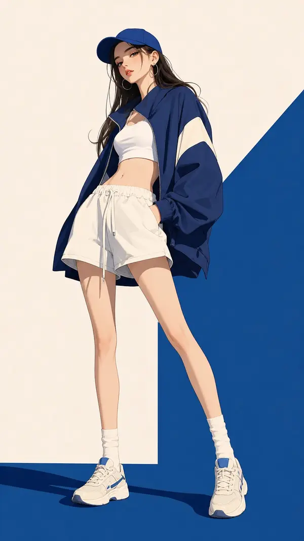 高端韩系潮流商业插画风，半写实二次元美学，时尚杂志封面级视觉表现，主体为【xxx】，采用极简色块塑形与赛璐璐上色融合轻厚涂技法，大面积干净纯净的颜色铺陈，边缘锐… — AI Model prompt by @yyyole