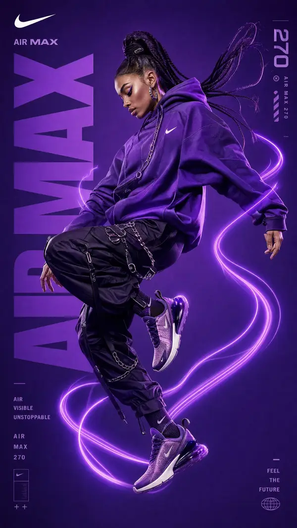 Ultra-premium Nike fashion advertising campaign, full-body female streetwear… — GPT Image 2 prompt by @rovvmut_