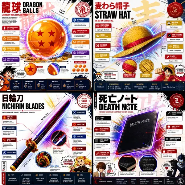 1:1 square anime infographic poster, premium official fanbook spread style —… — GPT Image 2 prompt by @TechieBySA