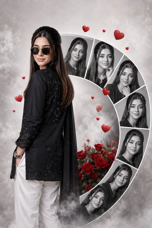 Create an ultra-premium romantic portrait collage poster. The main subject… — GPT Image 2 prompt by @AiwithLariab