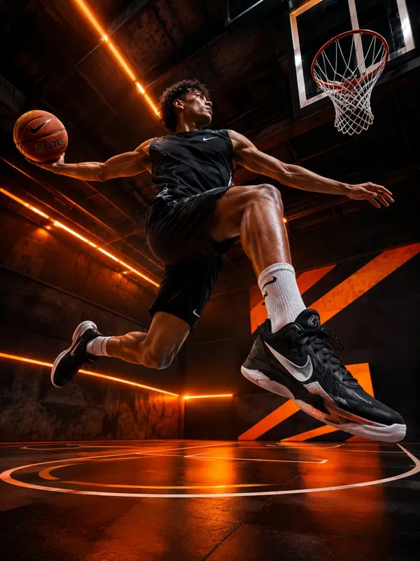 A dynamic futuristic sportswear advertising campaign featuring a young male… — Nano Banana Pro prompt by @meng_dagg695