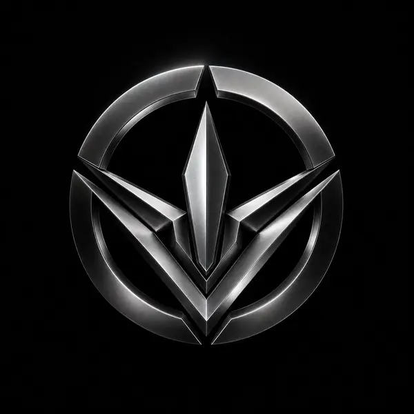 Ultra detailed silver metallic logo floating on a pure matte black background,… — GPT Image 2 prompt by @im_shahid7