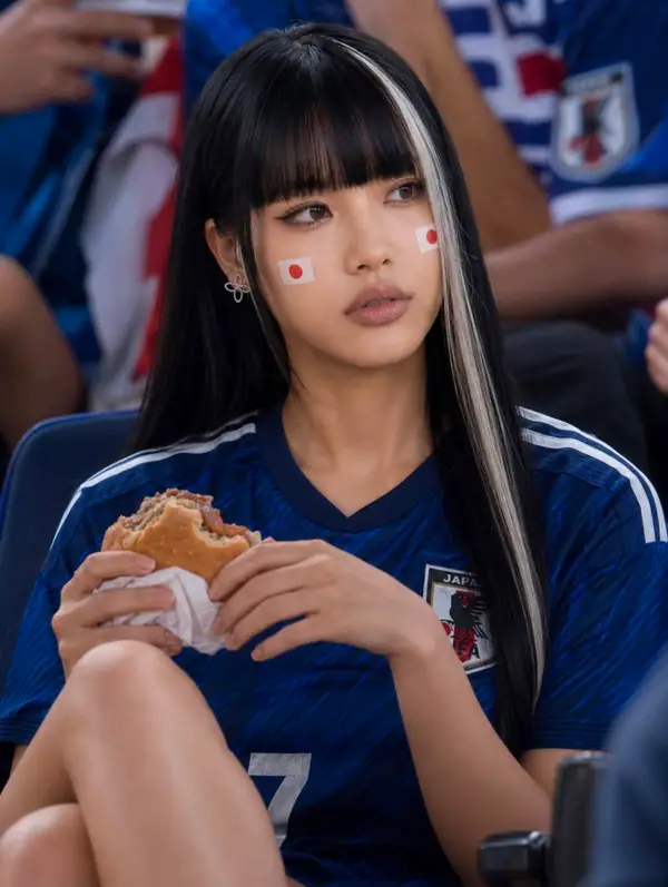 Ultra-realistic portrait of a stylish young woman at a packed football stadium,… — GPT Image 2 prompt by @Kashberg_0
