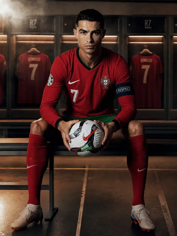 Create a hyper-realistic photography of [footballer] from [team] sitting in a… — GPT Image 2 prompt by @rovvmut_