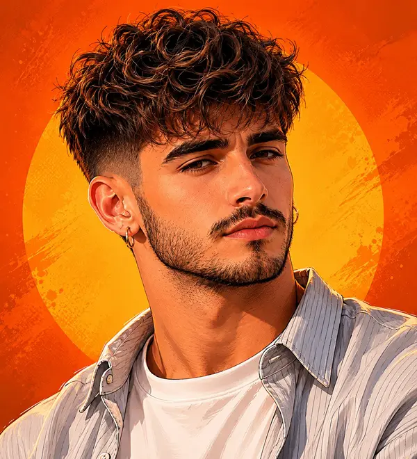 Ultra detailed digital vector portrait illustration of a young male, centered… — GPT Image 2 prompt by @Shorelyn_
