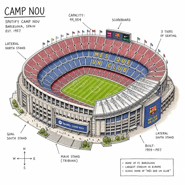 A detailed hand-drawn isometric illustrated map of [STADIUM], pen-and-ink… — AI Model prompt by @TechieBySA