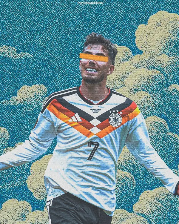 Ultra-stylized football poster, dark cinematic sports artwork, selective color… — GPT Image 2 prompt by @Taaruk_
