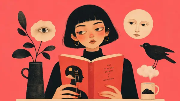 Surreal minimalist flat illustration of [SUBJECT], vibrant [BACKGROUND COLOR]… — AI Model prompt by @aleenaamiir