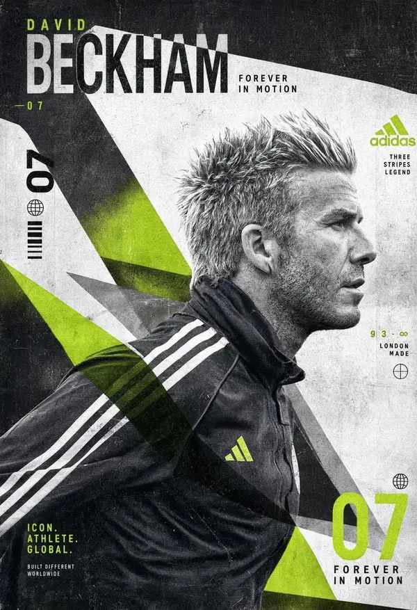 Create an experimental David Beckham poster built around a striking… — GPT Image 2 prompt by @Kashberg_0